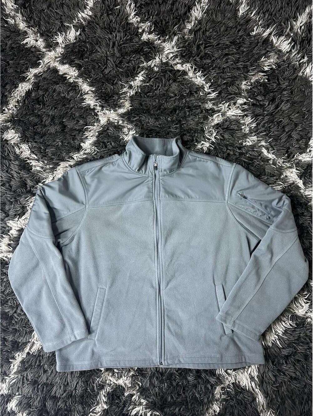 Starter Men's XL Fleece Jacket Gray Full Zip Tactical Hybrid Softshell Coat
